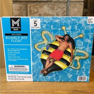 Member's Mark OVERSIZED Bumble Bee Float Pool, Beach, Lake, Over 5.5 Feet